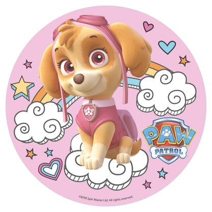 2er Set Paw Patrol Skye Tortenaufleger & Skye Kerze